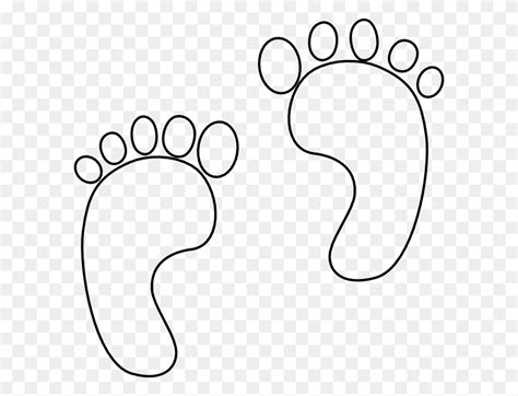 Baby Footprint Outline Sketch Coloring Page