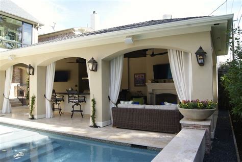 Exterior Finishes Outdoor Curtains For Patio Outdoor Cabana Pool