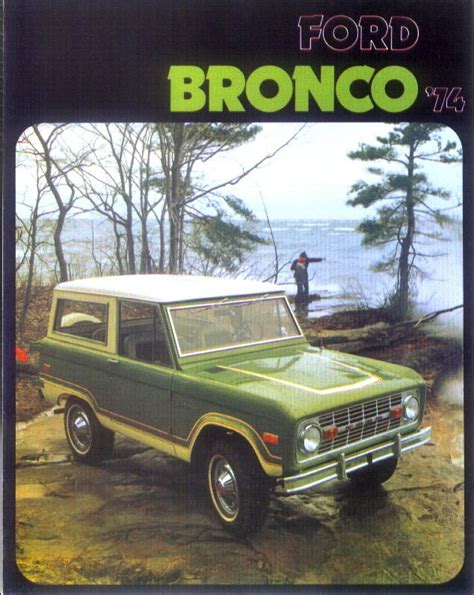 1974 Bronco Brochure Ford Bronco Bronco Ford