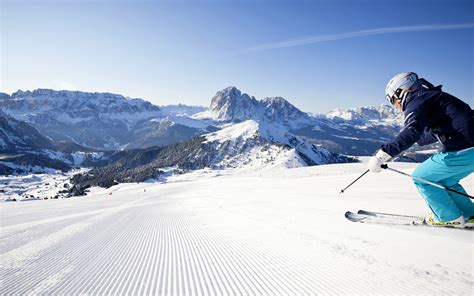 Skiing The Slopes Hd Wallpaper Background Image