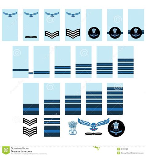 Indian Air Force Insignia Stock Vector Illustration Of Band 41886726
