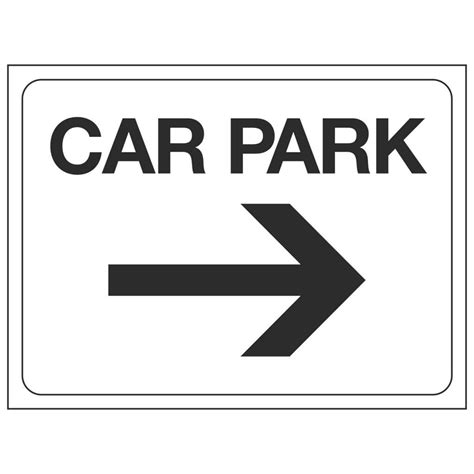 Car Park Arrow Pointing Right Linden Signs And Print