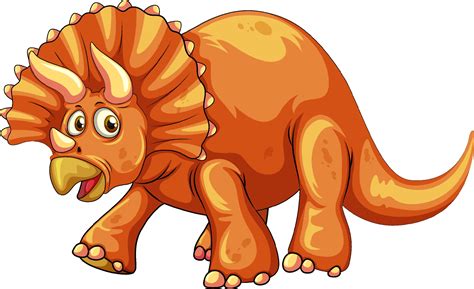 A Triceratops Dinosaur Cartoon Character 2156435 Vector Art At Vecteezy