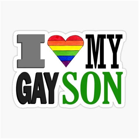 i love my gay son lgbtq ally shirt sticker for sale by kirandsouza art redbubble