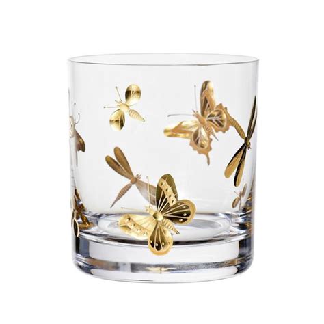 Artel Bugs Gilded Double Old Fashioned Tumbler Fly Fusion Artedona