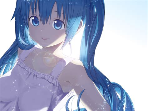 Blue Eyes Blue Hair Dress Filtration Hatsune Miku Twintails Vocaloid