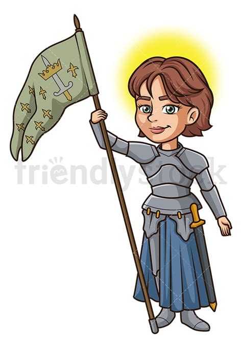 Saint Joan Of Arc Cartoon Vector Clipart Friendlystock