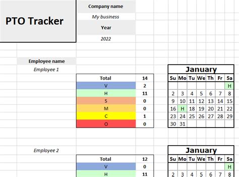 Pto Tracker Excel Templates 4 Templates And 1 Superior Option Buddy Punch