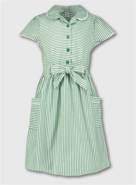 Green Stripy School Dress School Dresses School Girl Dress Dress