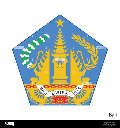 Coat Of Arms Of Bali Is A Indonesian Region Vector Heraldic Emblem