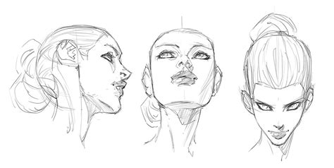 How To Draw Dynamic Heads And Faces In Perspective Drawing Downward