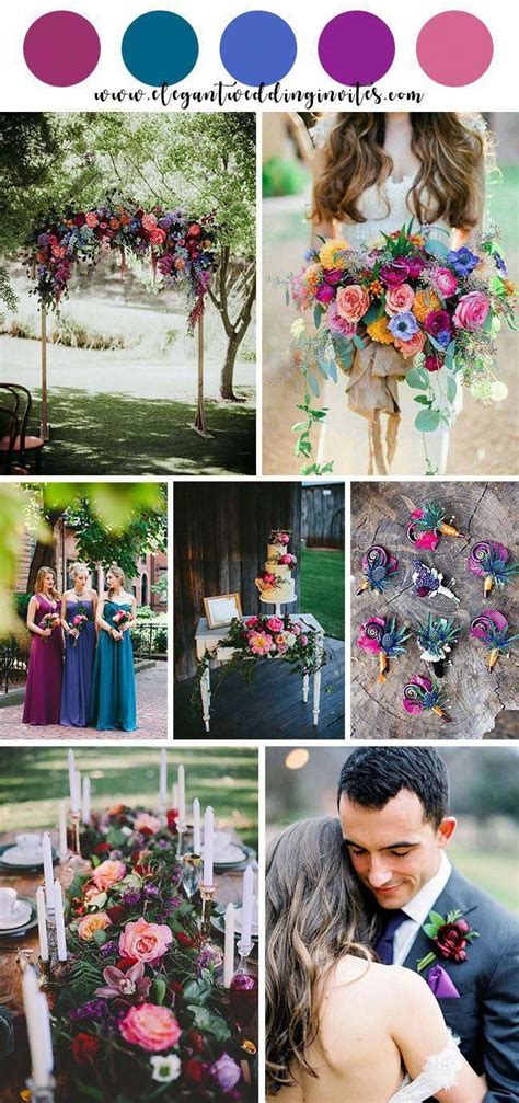 Vibrant Jewel Tone Summer Wedding Color Ideas Champagneweddingdress