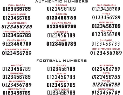 Football Number Font