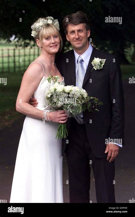 Actress Sarah Lancashire New Husband Peter Salmon Hi Res Stock