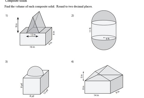 Solved Composite Solids Find The Volume Of Each Composite
