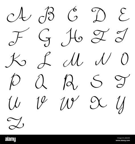 English Letter Alphabet In Hand Writing Stock Photo Alamy