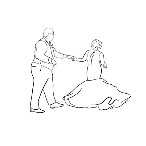 father s day is june 21st a line art illustration from your big day like this father daughter