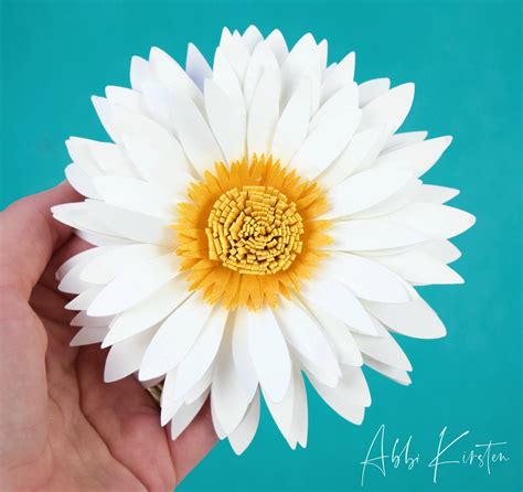 How To Make Paper Daisy Flowers Step By Step Abbi Kirsten Collections