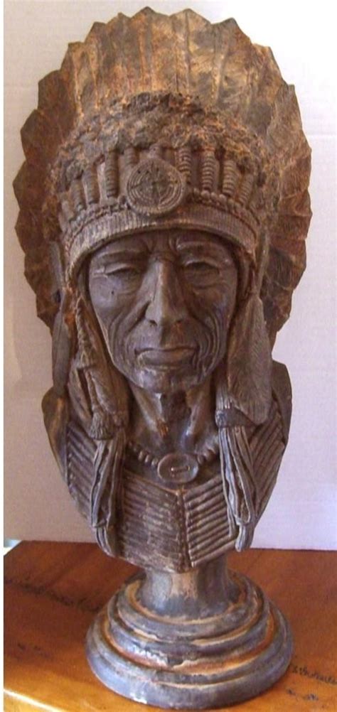 Cast Stone Native American Indian Chief Bust Instappraisal