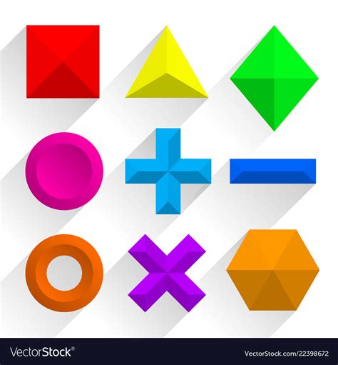 Polygonal Colorful Shapes Royalty Free Vector Image
