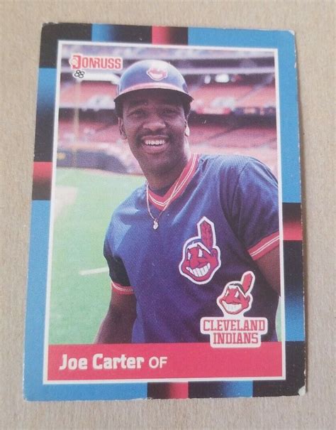 1988 Donruss Baseball Card 254 Joe Carter Cleveland Indians Ebay