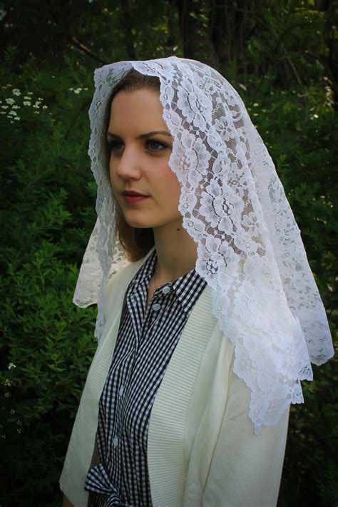 Evintage Veils Our Lady Of Light Pure White Traditional Catholic