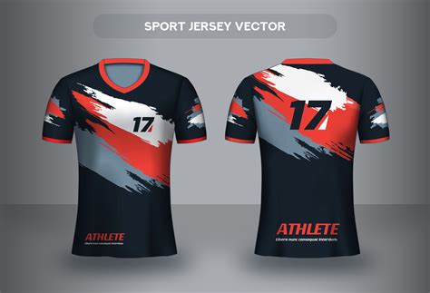 Brush Stroke Football Jersey Design Uniform T Shirt Front And Back