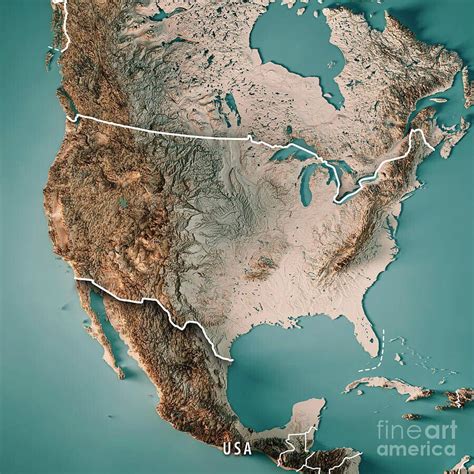 Onlmaps On Twitter North America Map Topographic Map Topography Map
