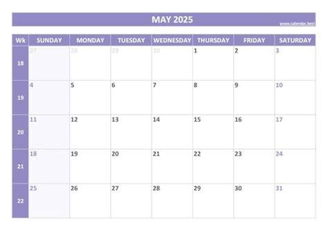 May 2025 Calendar Calendarbest