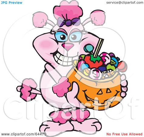 Royalty Free Rf Clipart Illustration Of A Trick Or Treating Pink