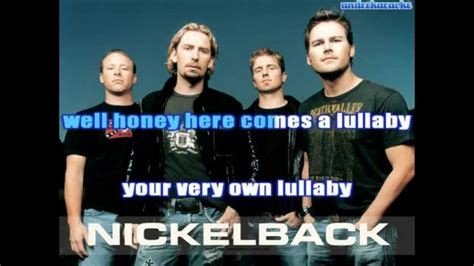 nickelback lullaby karaoke youtube