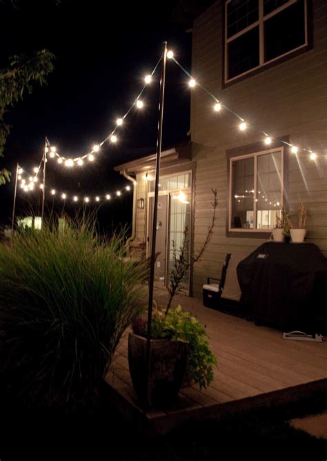 Now my middle daughter will have her graduation party in style in the spring with these solar bistro lights and the cutest pots ever! Bright July: {DIY}: Outdoor String Lights