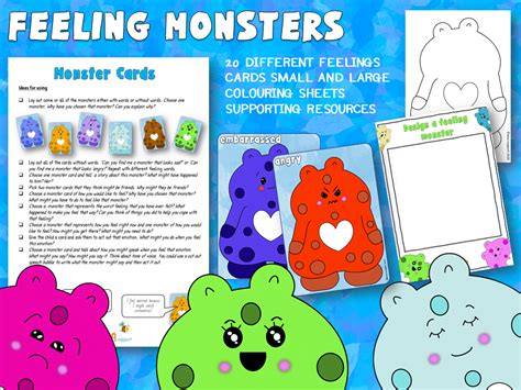 Feeling Colour Monsters Item 378 Elsa Support For Emotional Literacy