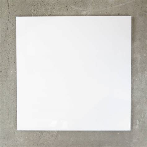 White Glazed Polished Porcelain Tile 600mm X 600mm Tile Warehouse