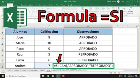 Excel Formula SI Condicional Formula Condicional SI En Excel YouTube