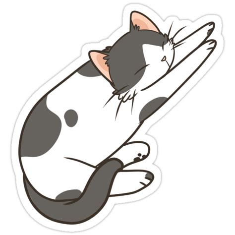 Black And White Cat Stickers By Pawlove Redbubble