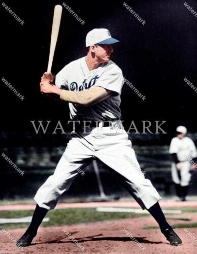 El40 Hank Greenberg Detroit Tigers Baseball 8x10 11x14 16x20 Colorized