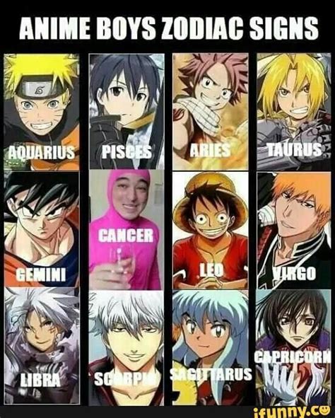 Which Anime Character Is Your Zodiac Sign Zodiac Sign Anime Amino