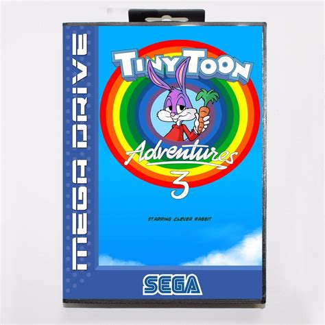 Tiny Toon Adventures 3 16 Bit Md Game Card With Retail Box For Sega