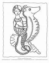 Seahorse Wonderweirded sketch template