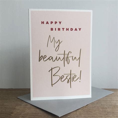 My Beautiful Bestie Birthday Greeting Card Etsy UK