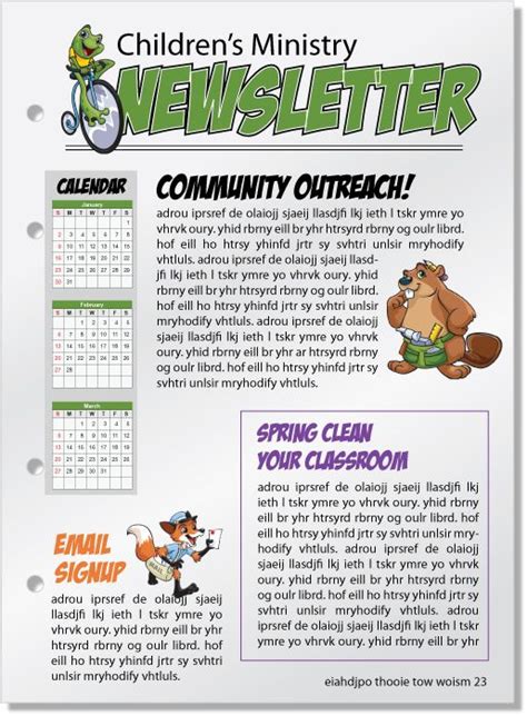 Newsletter Sample Newsletter Sample Newsletter Templates Youth