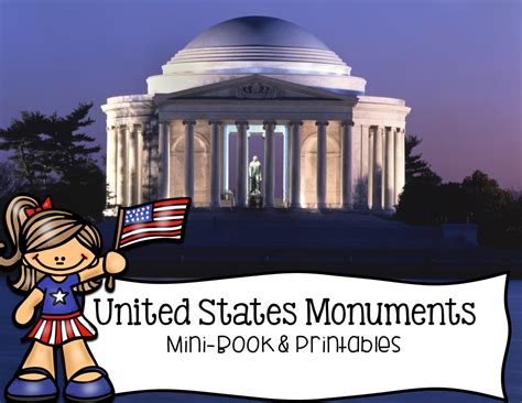 United States Monuments Washington Dc Mini Book And Printables Mini