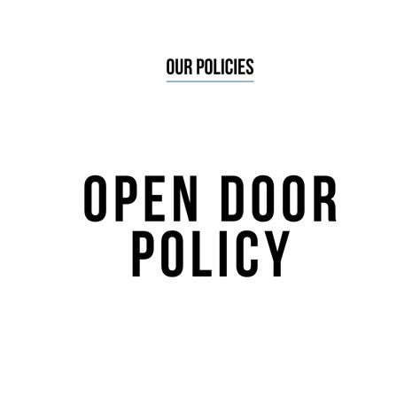 Open Door Policy Política De Puerta Abierta — Bar Harbor Catering Company