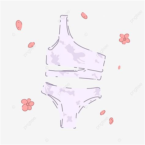 Bikini Illustration Vector Art PNG Cute Sweet Bikini Simple Illustration Cute Bikini Simple