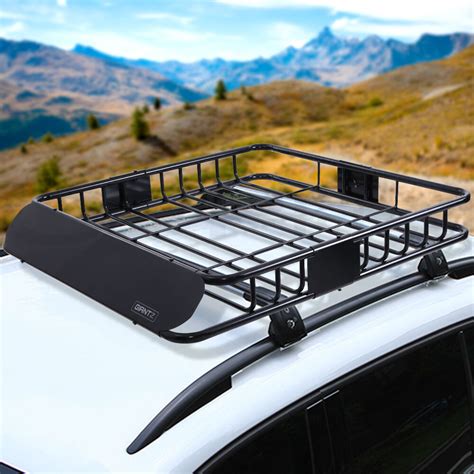 Giantz Universal Roof Rack Basket Car Luggage Carrier Steel Vehicle