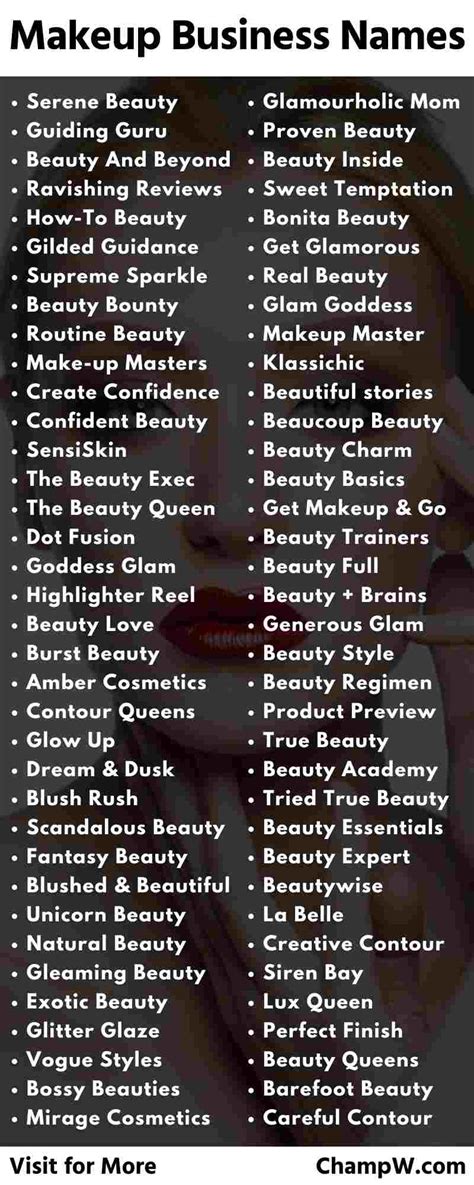 550 Makeup Business Names Ideas Artistry Names