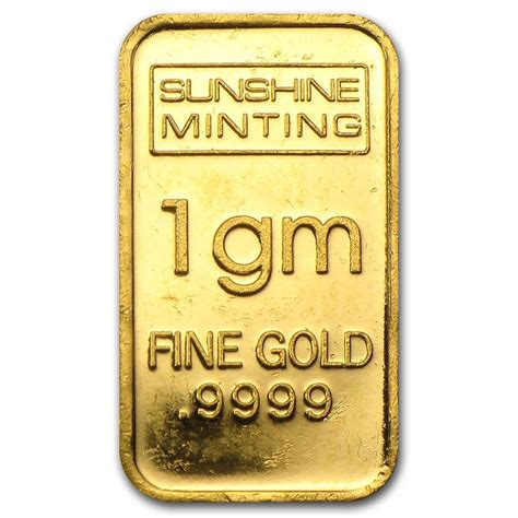 1 Gram 9999 Pure Gold Bar