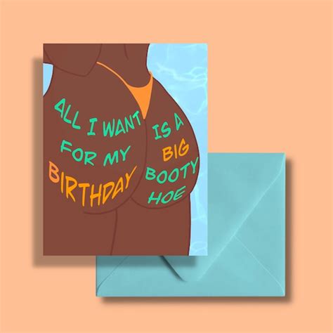 Big Booty Birthday Card Etsy