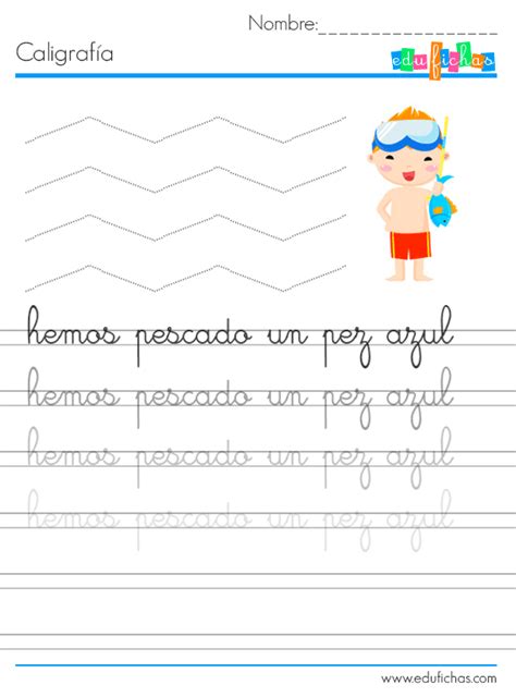 Hojas De Caligrafía Para Verano Fichas Gratis Para Vacaciones